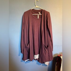 Women’s 2X shirt and cardigan set from Zenana Premium